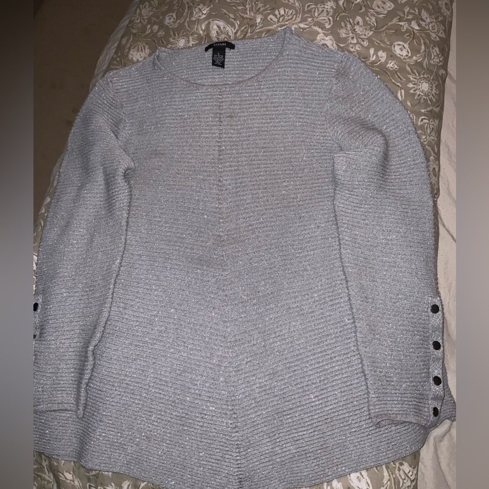 Alfani ~ gray metallic sweater…